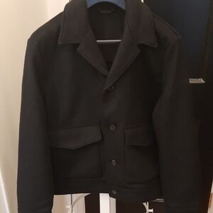 NWOT LARGE Black Wool Jacket